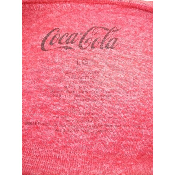 Coca-Cola Unisex Red White Short Sleeve Tee Size Large - Picture 5 of 5